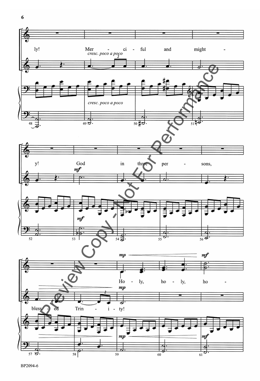 Thou Art Holy - SSAA Thou Art Holy - SSAA SSAA scores gallery preview page 6