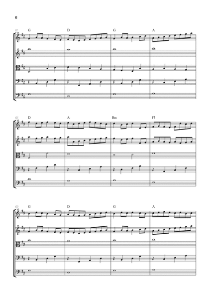 Pachelbel Canon in D • strings quintet sheet music [chords] image number null