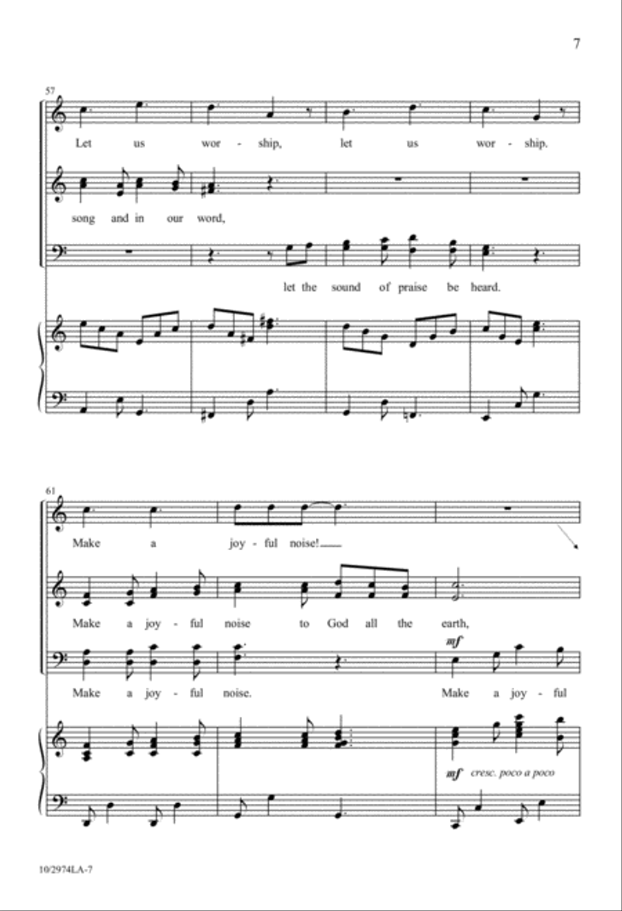 Make a Joyful Noise 4-Part scores gallery preview page 7