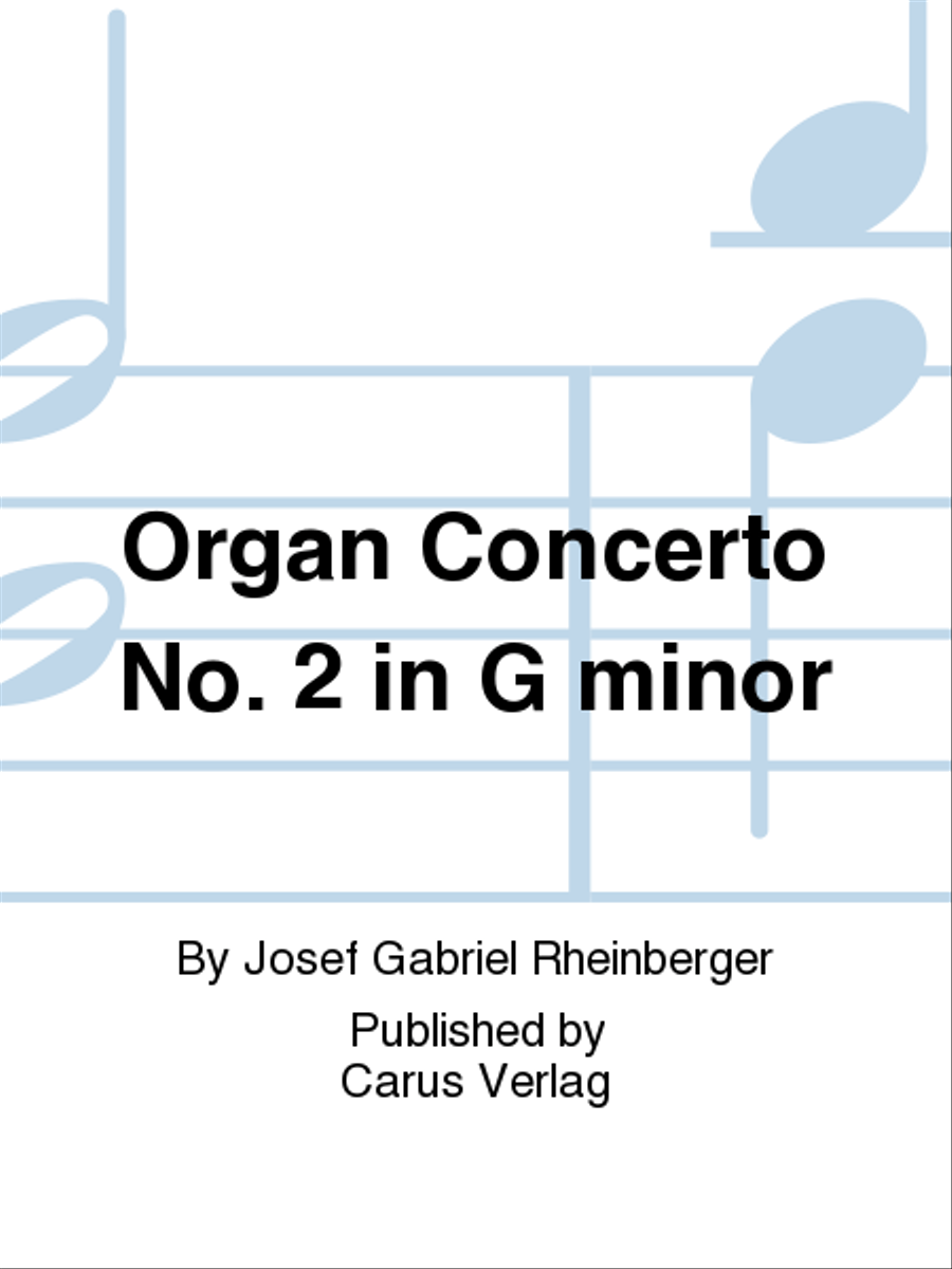 Organ Concerto No. 2 in G minor (Orgelkonzert Nr. 2 in g) Organ scores gallery preview page 1