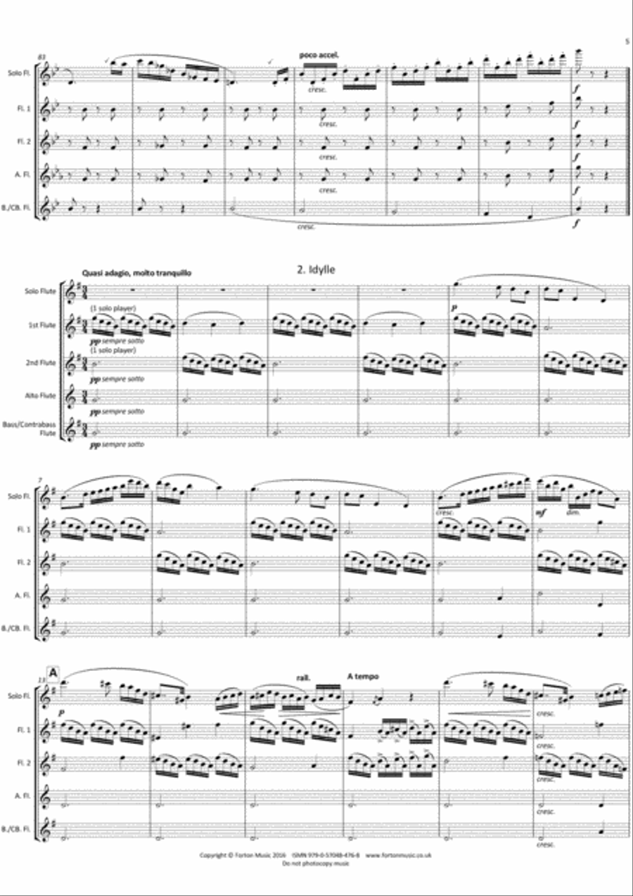 Suite de Trois Morceaux Flute scores gallery preview page 5
