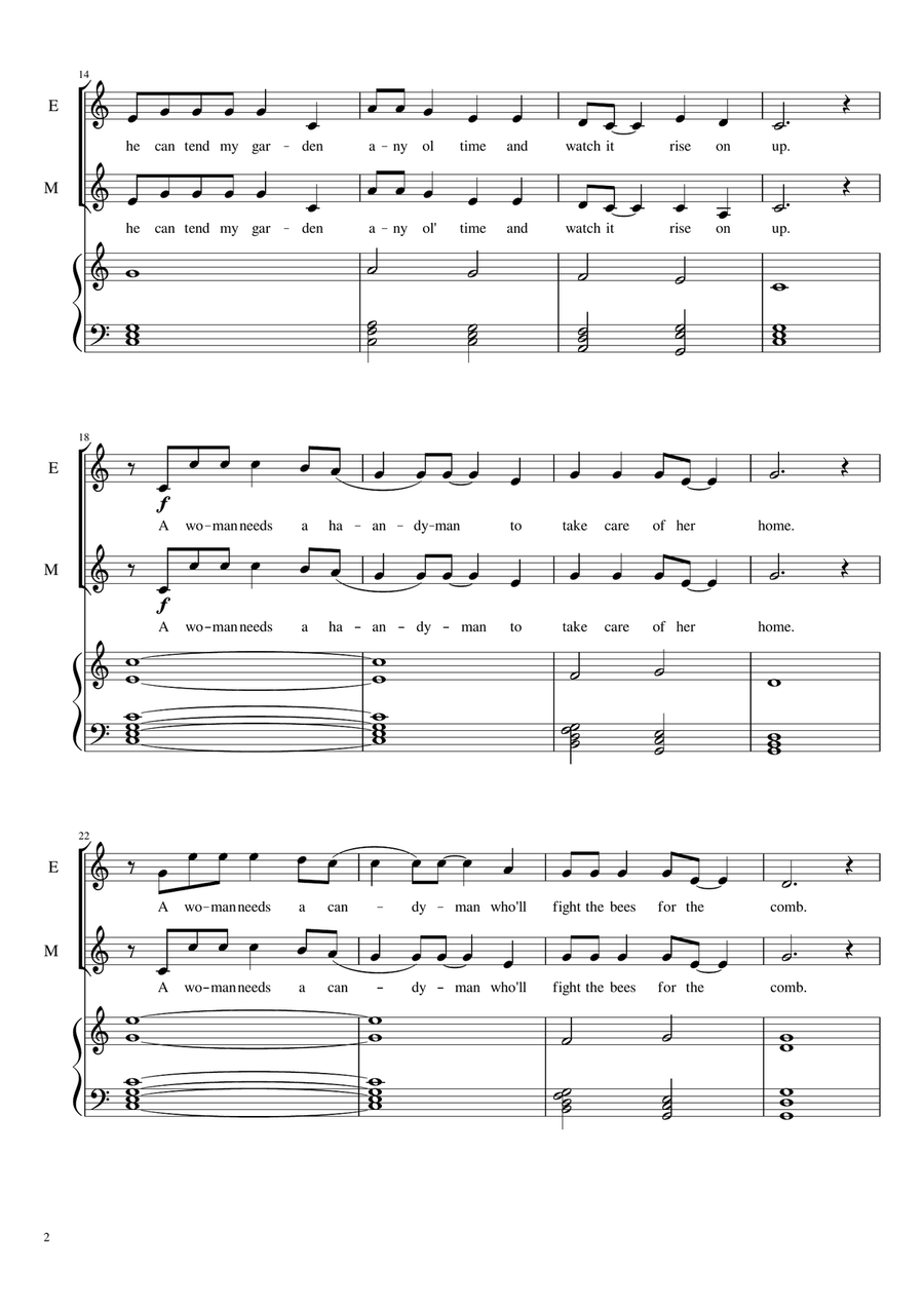 Give Me a Man Give Me a Man Alto Voice scores gallery preview page 2