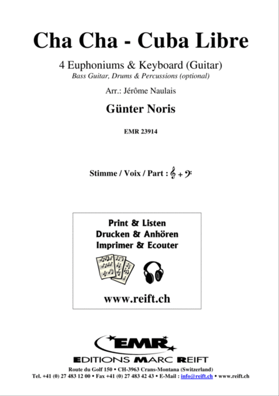 Cha Cha - Cuba Libre Euphonium Quartet scores gallery preview page 2