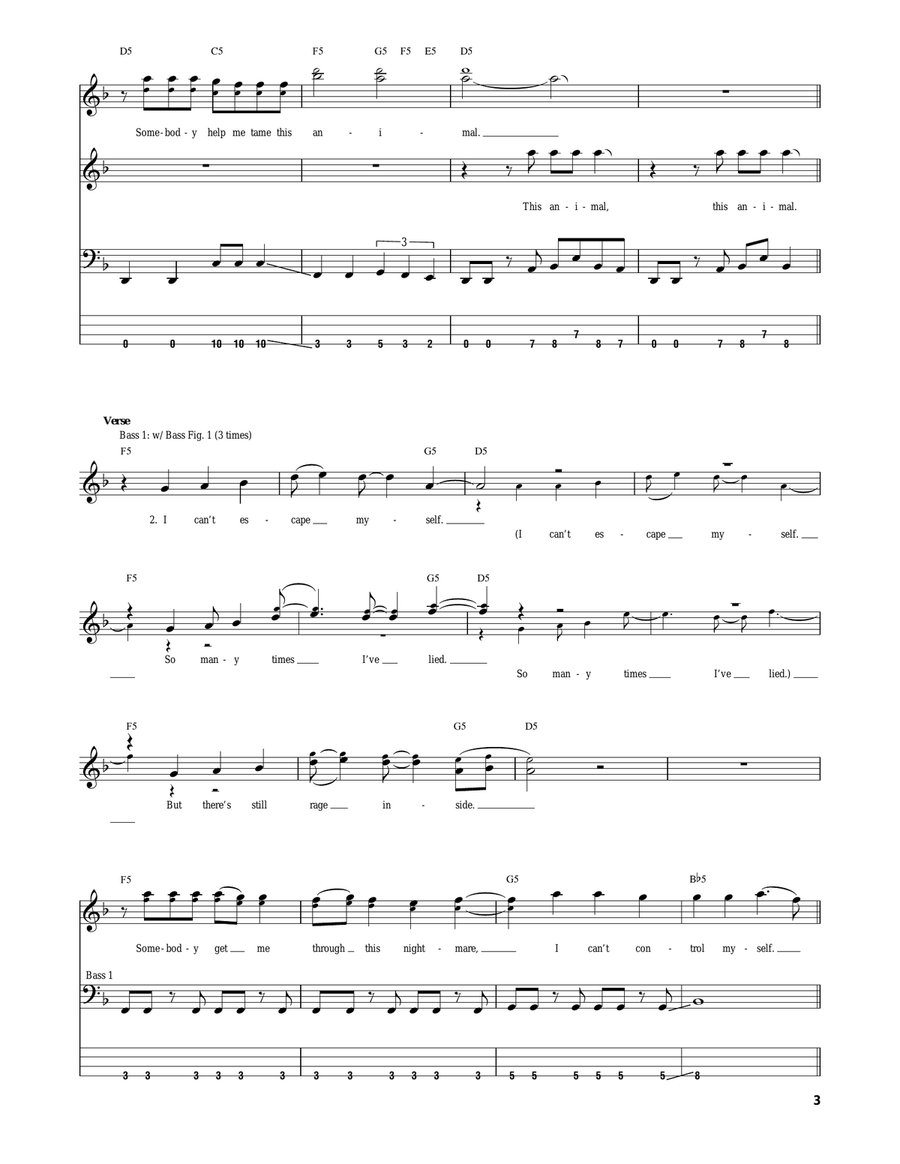 Animal I Have Become Acoustic Guitar scores gallery preview page 3