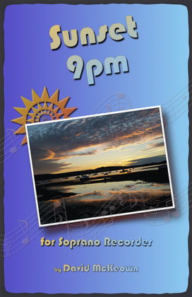 Book cover for Sunset 9pm, for Soprano Recorder Duet