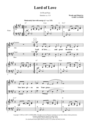 Lord of Love - SATB Choir with Parts