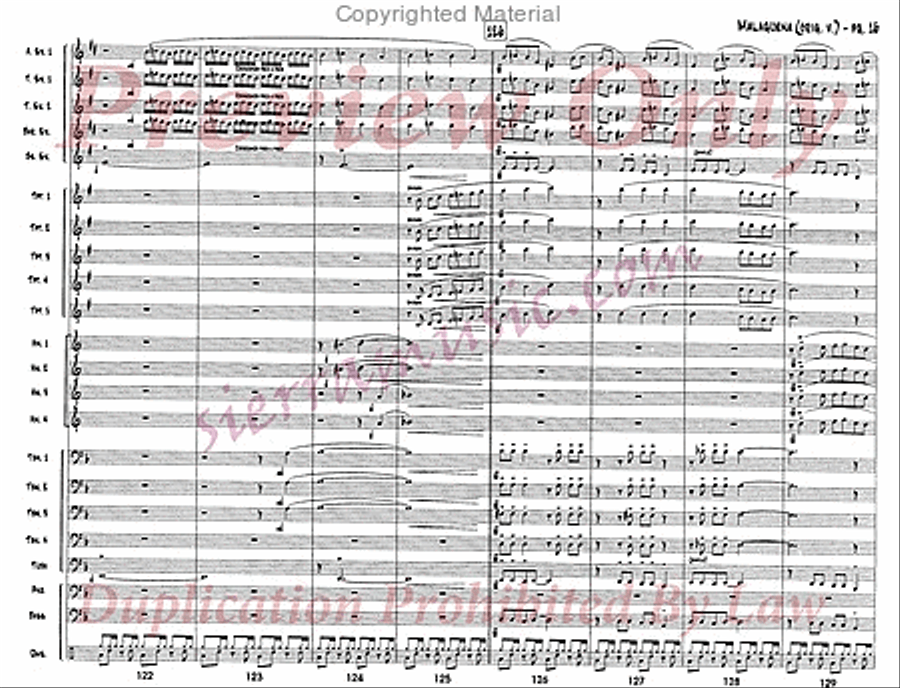 Malaguena Jazz Ensemble scores gallery preview page 17