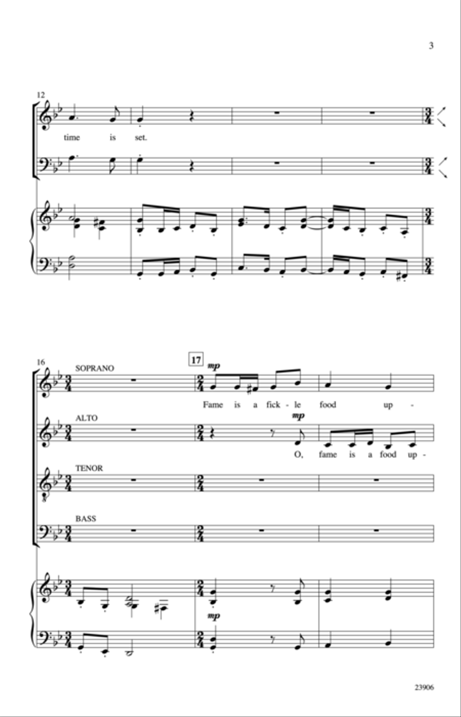 Fame Is a Fickle Food Fame Is a Fickle Food 4-Part scores gallery preview page 3