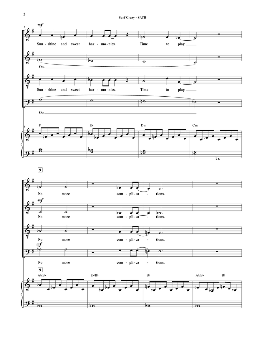 Surf Crazy 4-Part scores gallery preview page 2