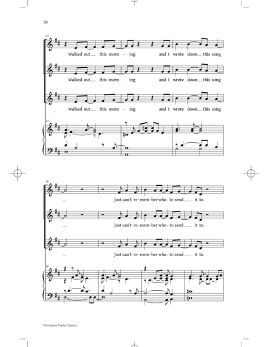 You've Got A Friend: Five James Taylor Classics SSA scores gallery preview page 28