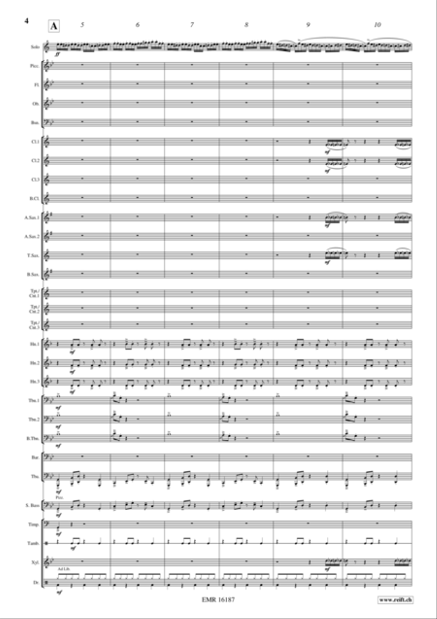 Green Hornet Theme Green Hornet Theme Concert Band scores gallery preview page 6