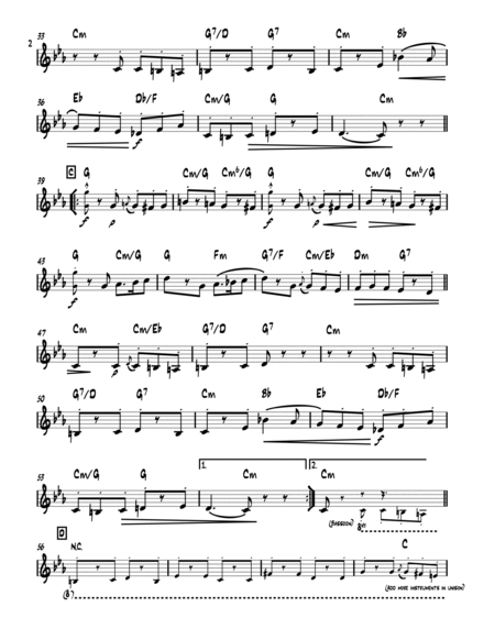 Funeral March Of A Marionette (Theme from "Alfred Hitchcock Presents") - Lead sheet (key of Cm)