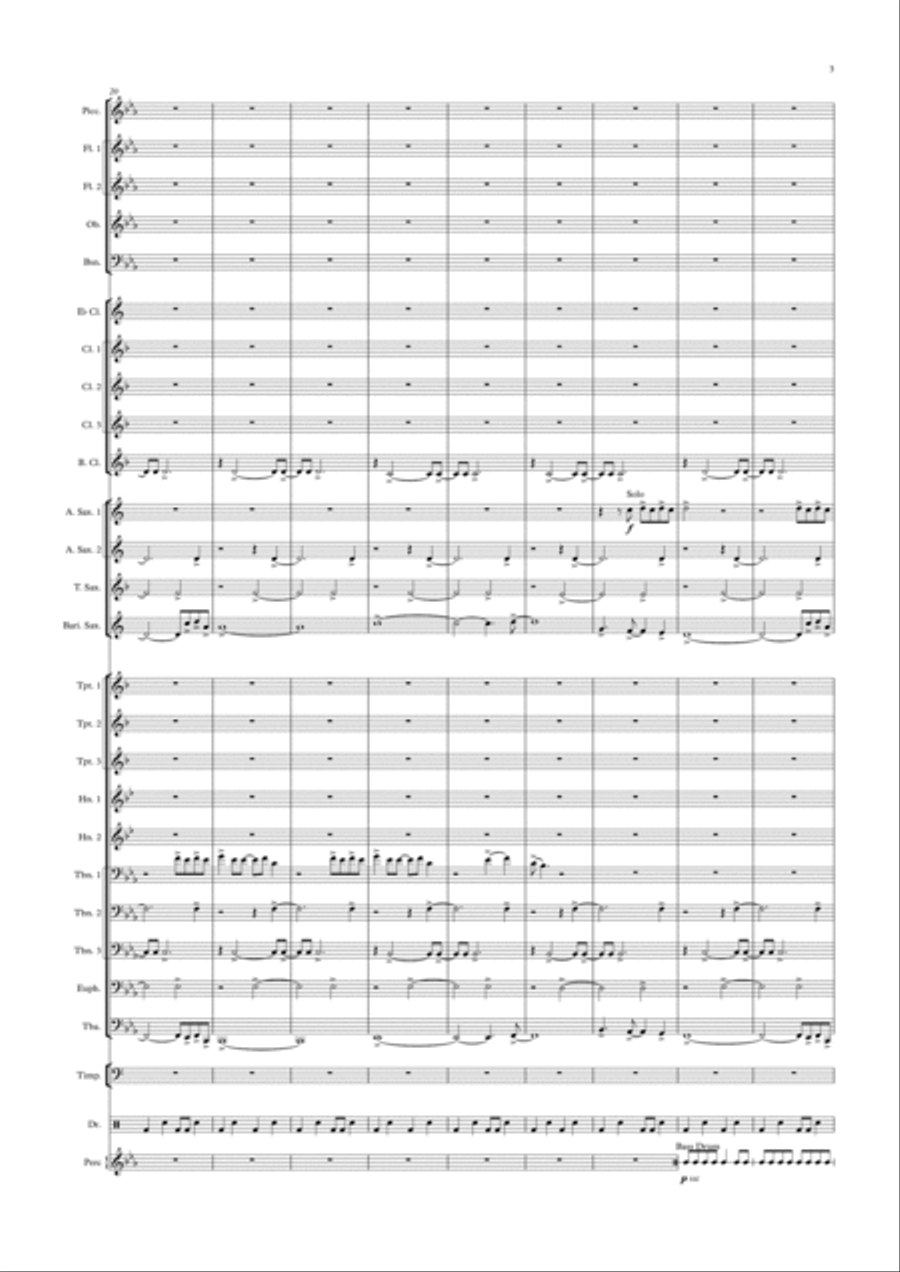 Blinding Lights Concert Band scores gallery preview page 3
