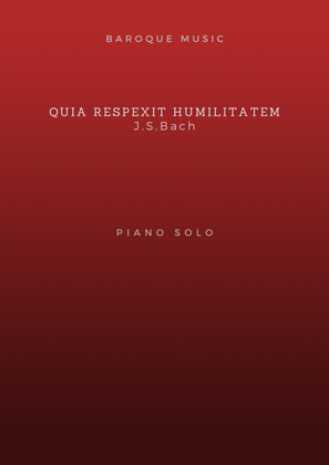 Book cover for Quia respexit humilitatem, from Magnificat BWV 243 - Bach (Easy piano arrangement)