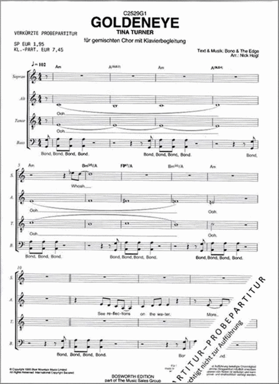 Goldeneye Goldeneye Mixed Choir scores gallery preview page 1
