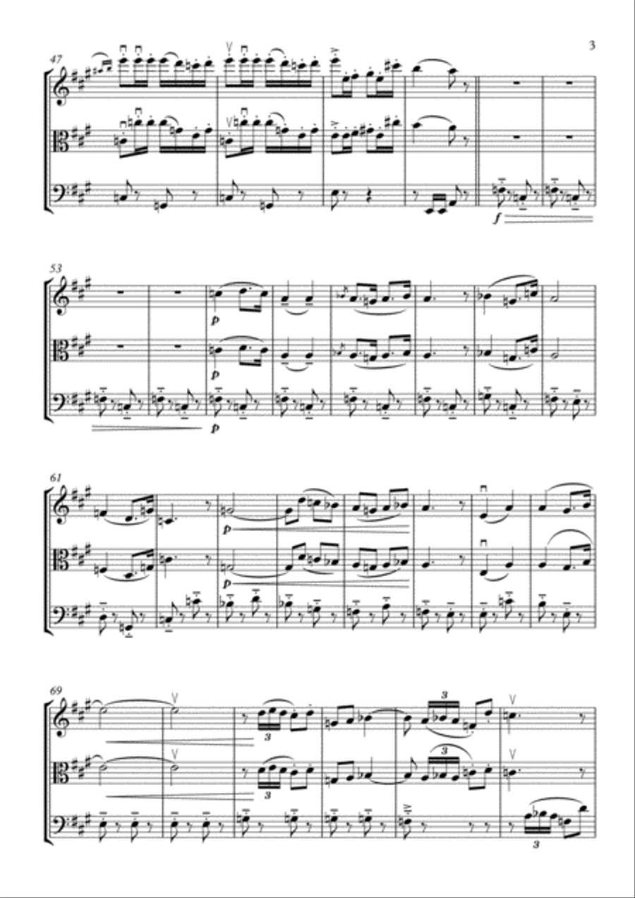 Prelude to Carmen String Trio scores gallery preview page 4