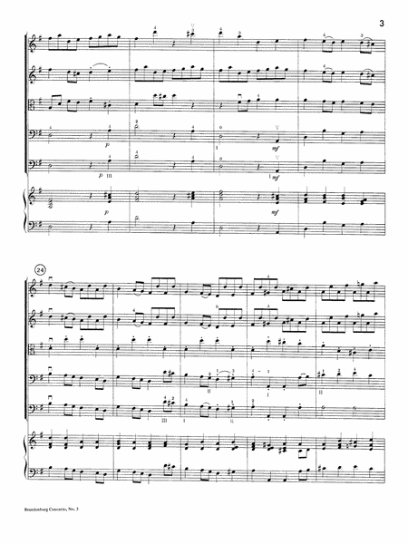 Brandenburg Concerto No. 3: Score