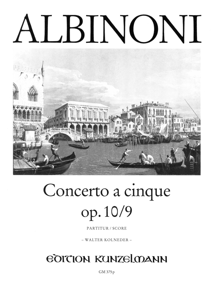 Concerto a cinque Op. 10/9 Violin scores gallery preview page 1
