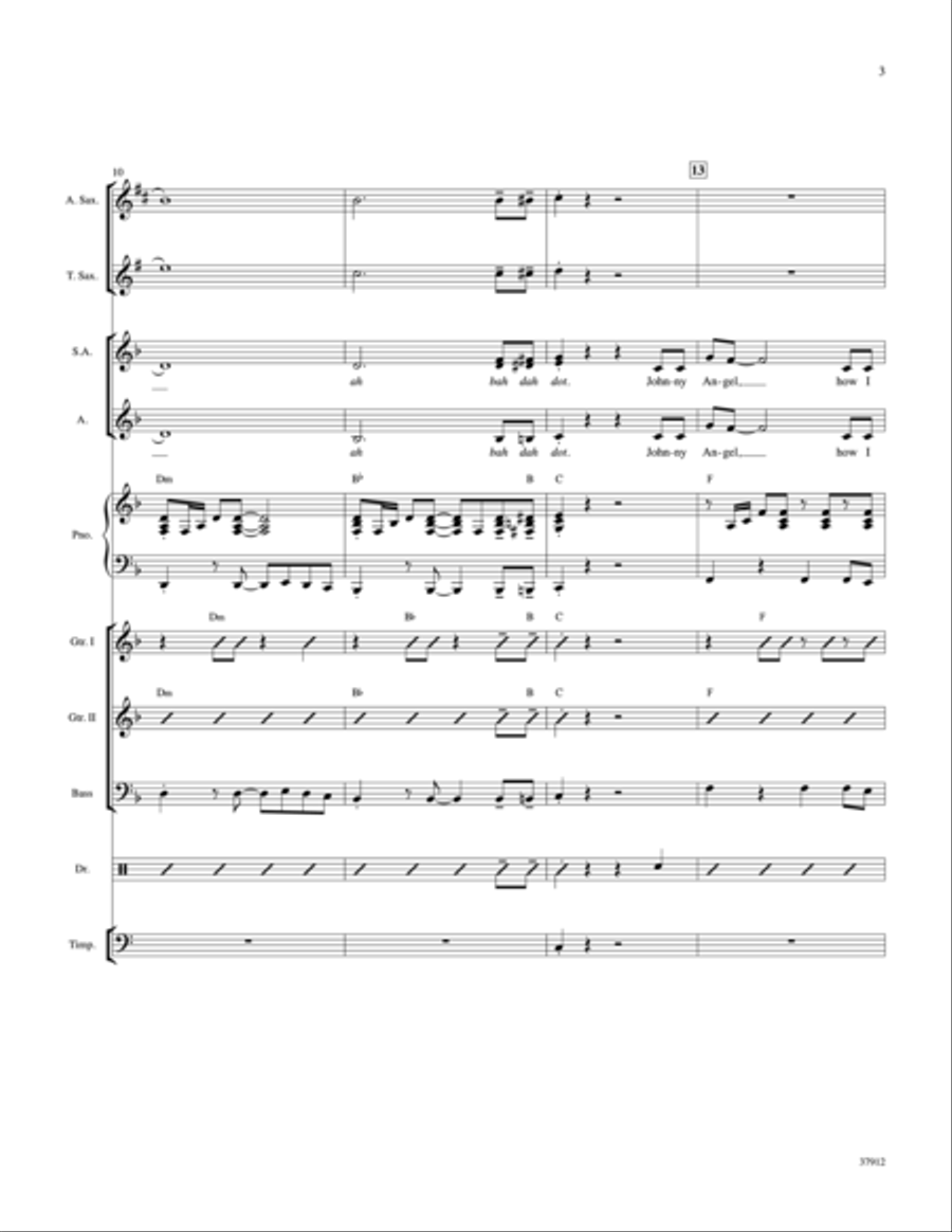 Johnny Angel Johnny Angel Choir scores gallery preview page 4