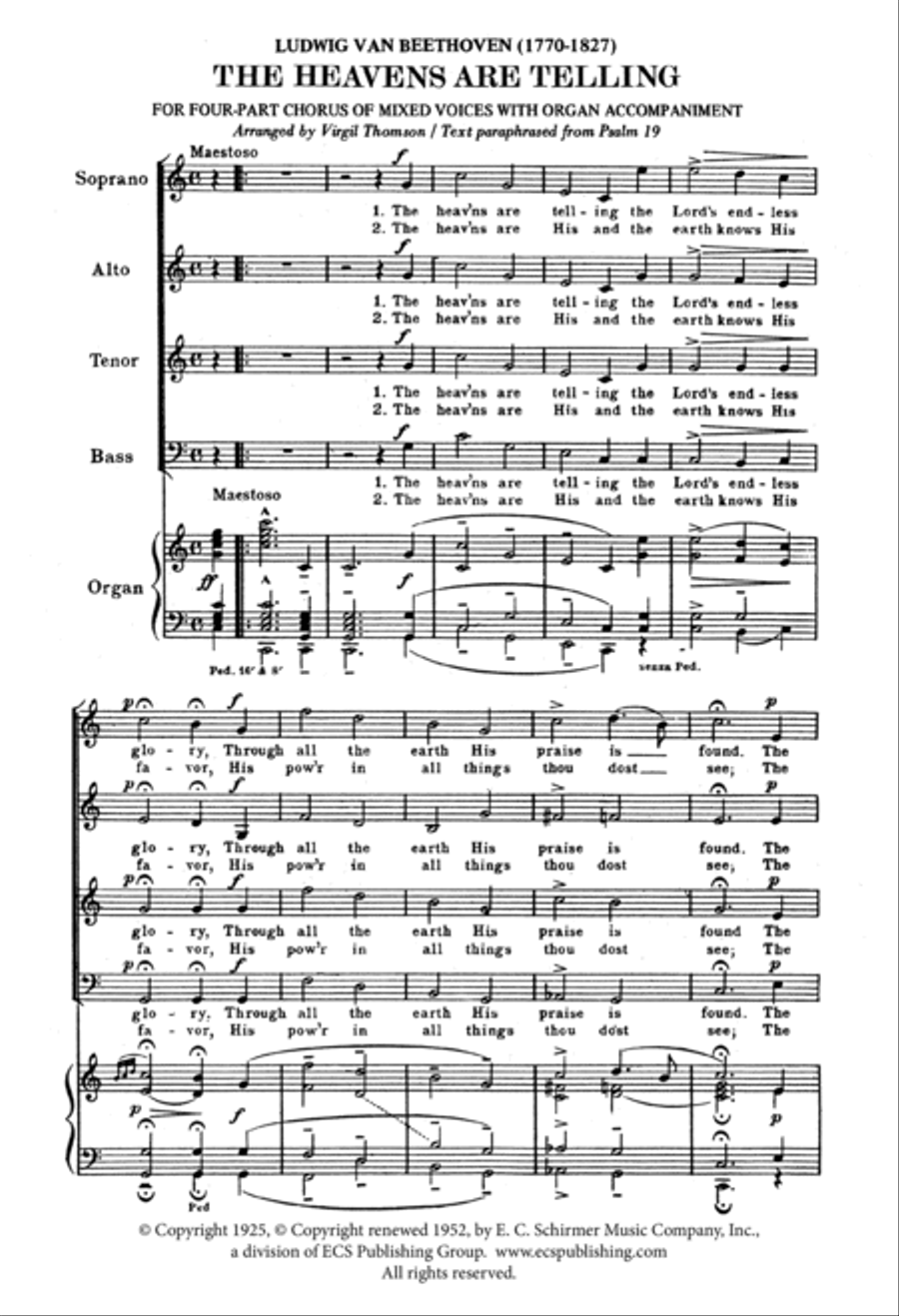 The Heavens are Telling The Heavens are Telling 4-Part scores gallery preview page 3