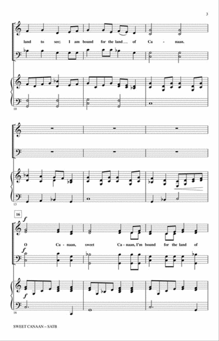 Sweet Canaan Sweet Canaan 4-Part scores gallery preview page 3