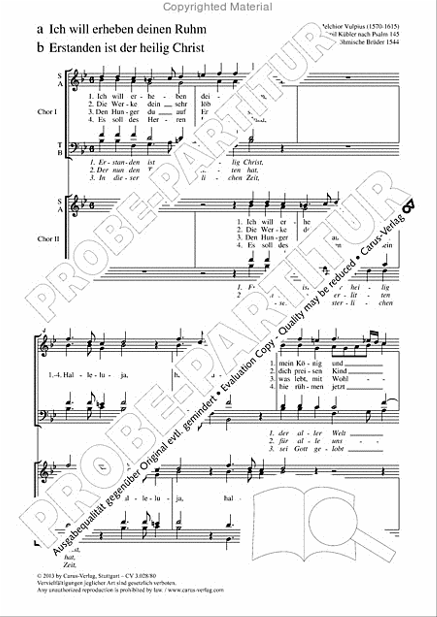 Erstanden ist der heilig Christ 4-Part scores gallery preview page 2