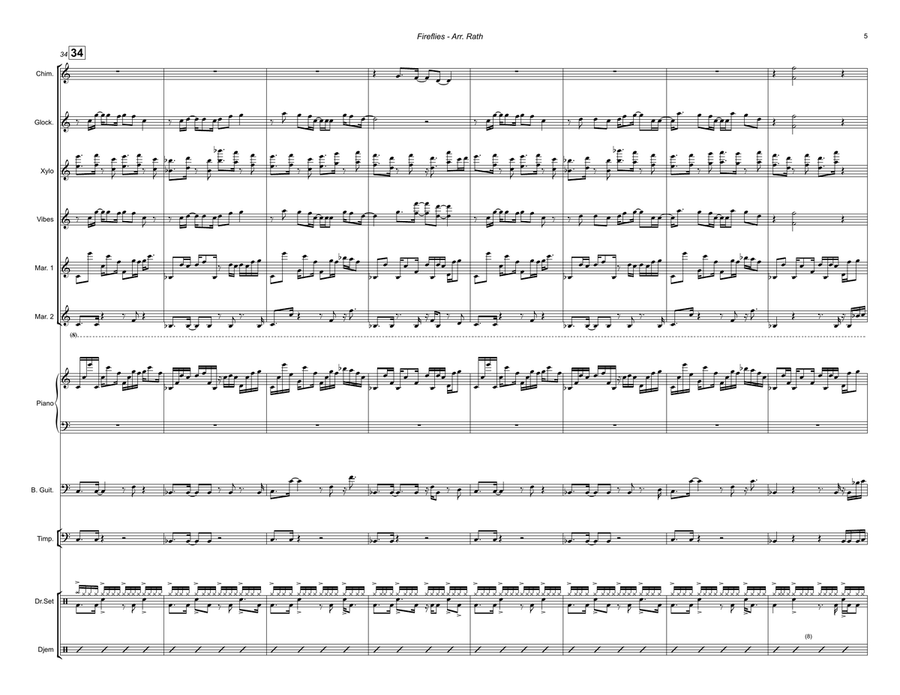 Fireflies Percussion Ensemble scores gallery preview page 5