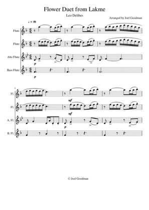 Flower duet - FLUTE choir/quartet