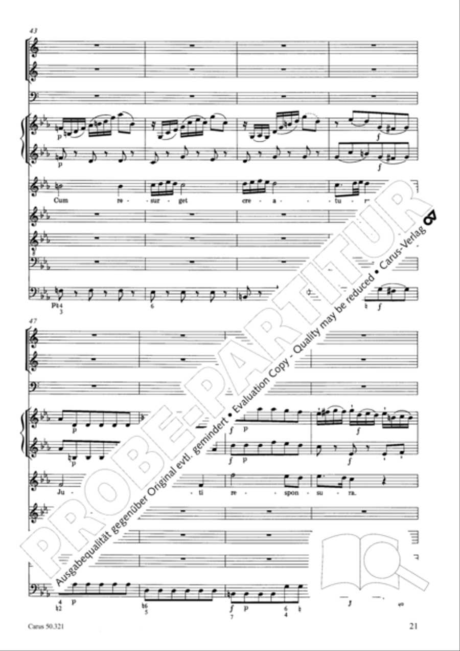 Requiem in C minor 4-Part scores gallery preview page 27