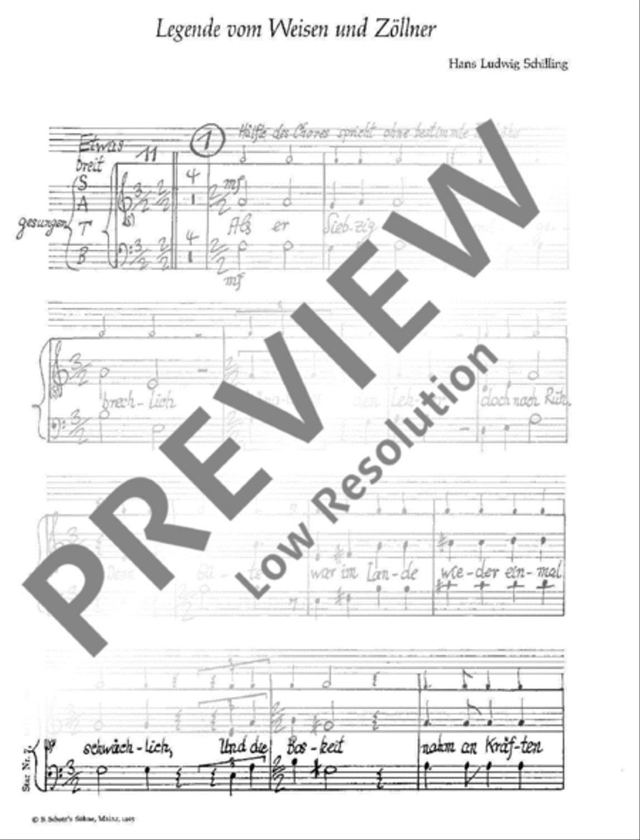 Legende vom Weisen und Zöllner 4-Part scores gallery preview page 2