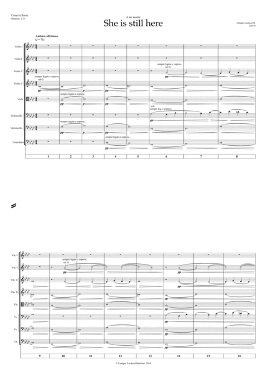 She is still here She is still here String Orchestra scores gallery preview page 1