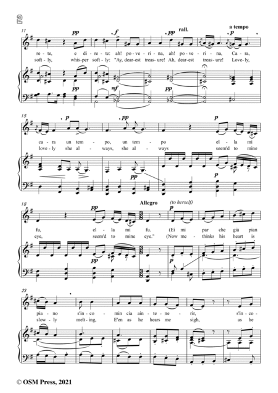 Pergolesi-A Serpina penserete,from La Serva Padrona,in G Major,for Voice and Piano Voice Solo scores gallery preview page 4