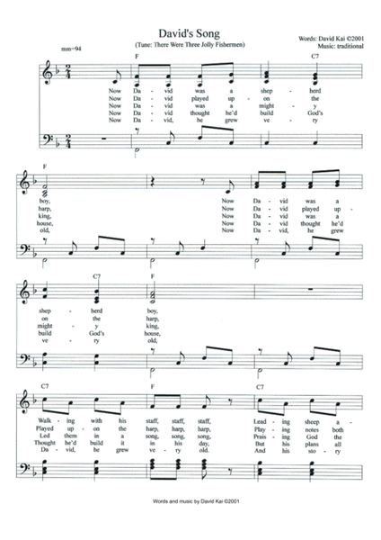 David's Song (accompaniment and lead sheet) image number null