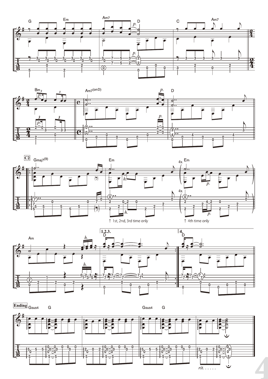 Woman Acoustic Guitar scores gallery preview page 4