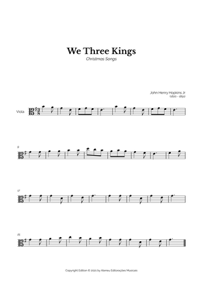 Book cover for We Three Kings for Easy Viola Solo