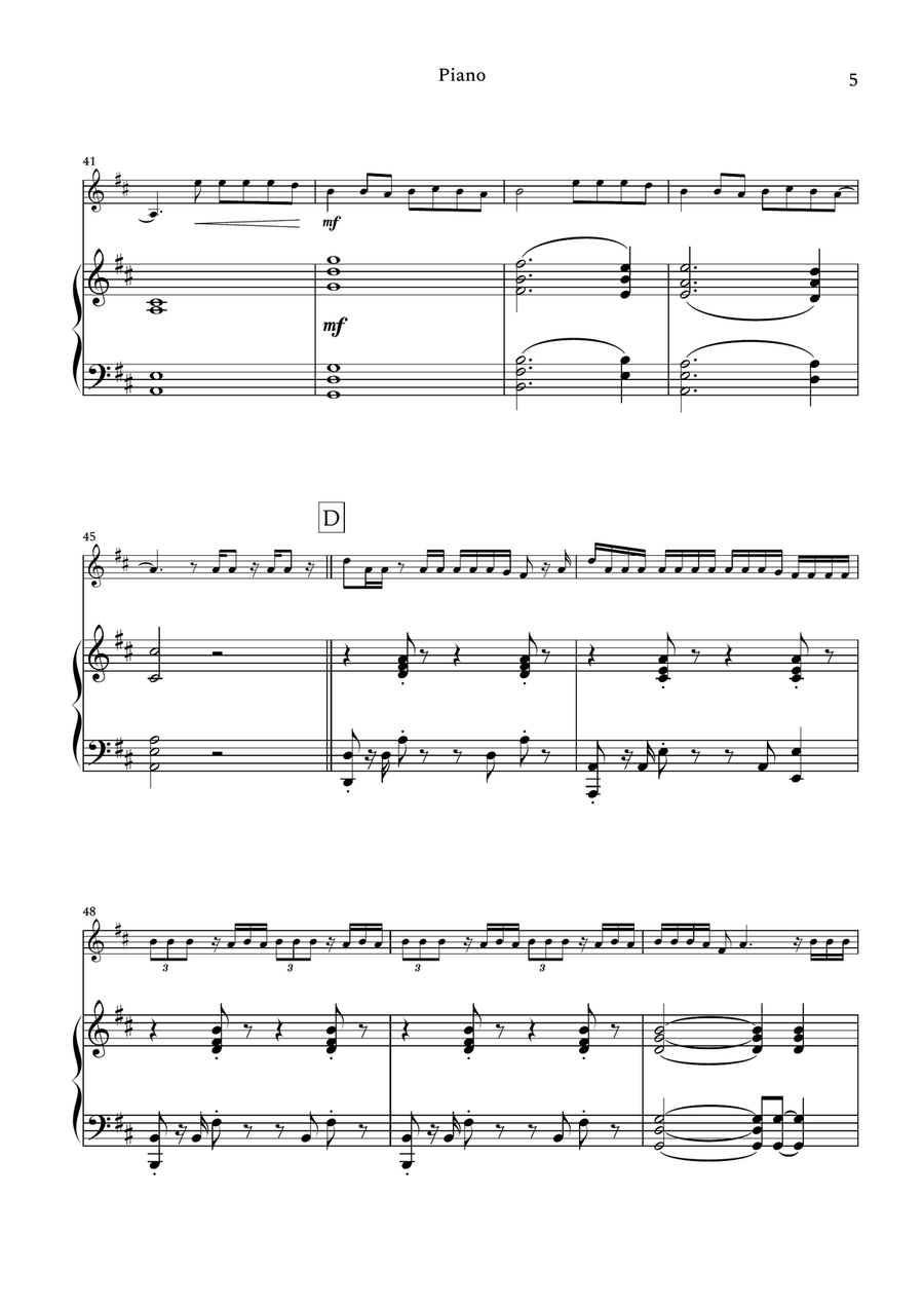 Chlorine Violin Solo scores gallery preview page 5
