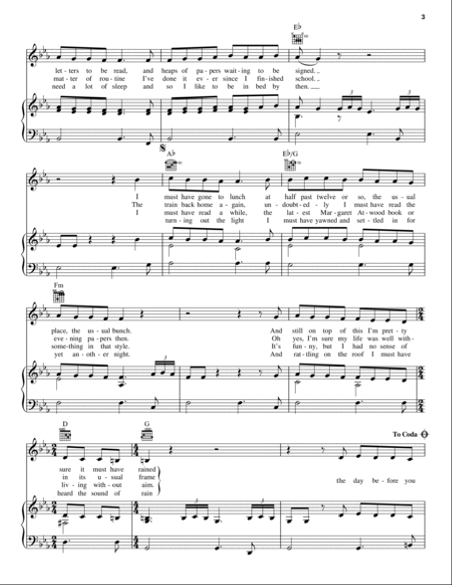 Day Before You Came (from Mamma Mia! Here We Go Again) Piano, Vocal, Guitar scores gallery preview page 3