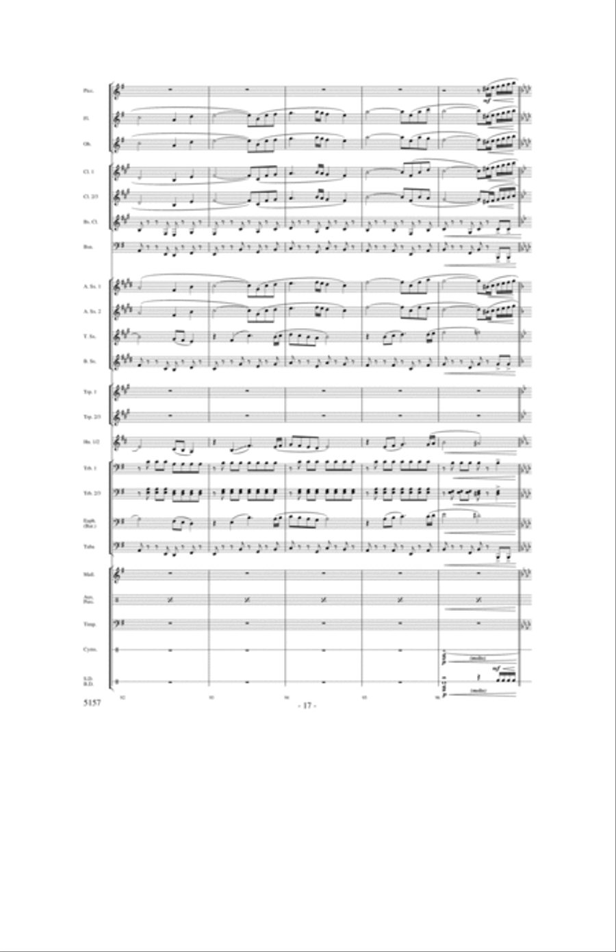 Fate of the Gods Concert Band scores gallery preview page 16