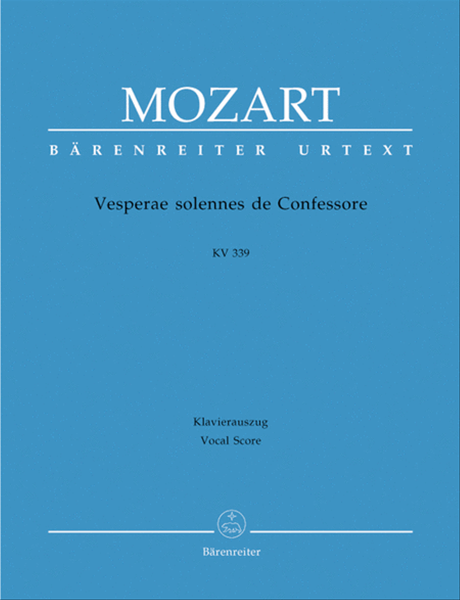 Vesperae Solennes De Confessore 4-Part scores gallery preview page 1