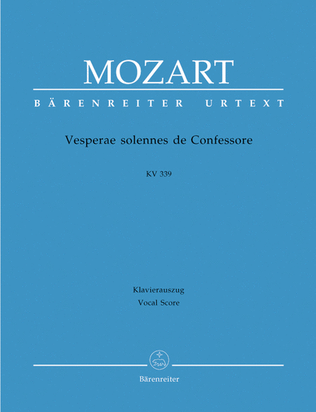 Book cover for Vesperae Solennes De Confessore