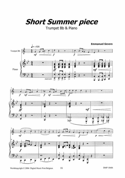 7 Easy Pieces For Trumpet and Piano