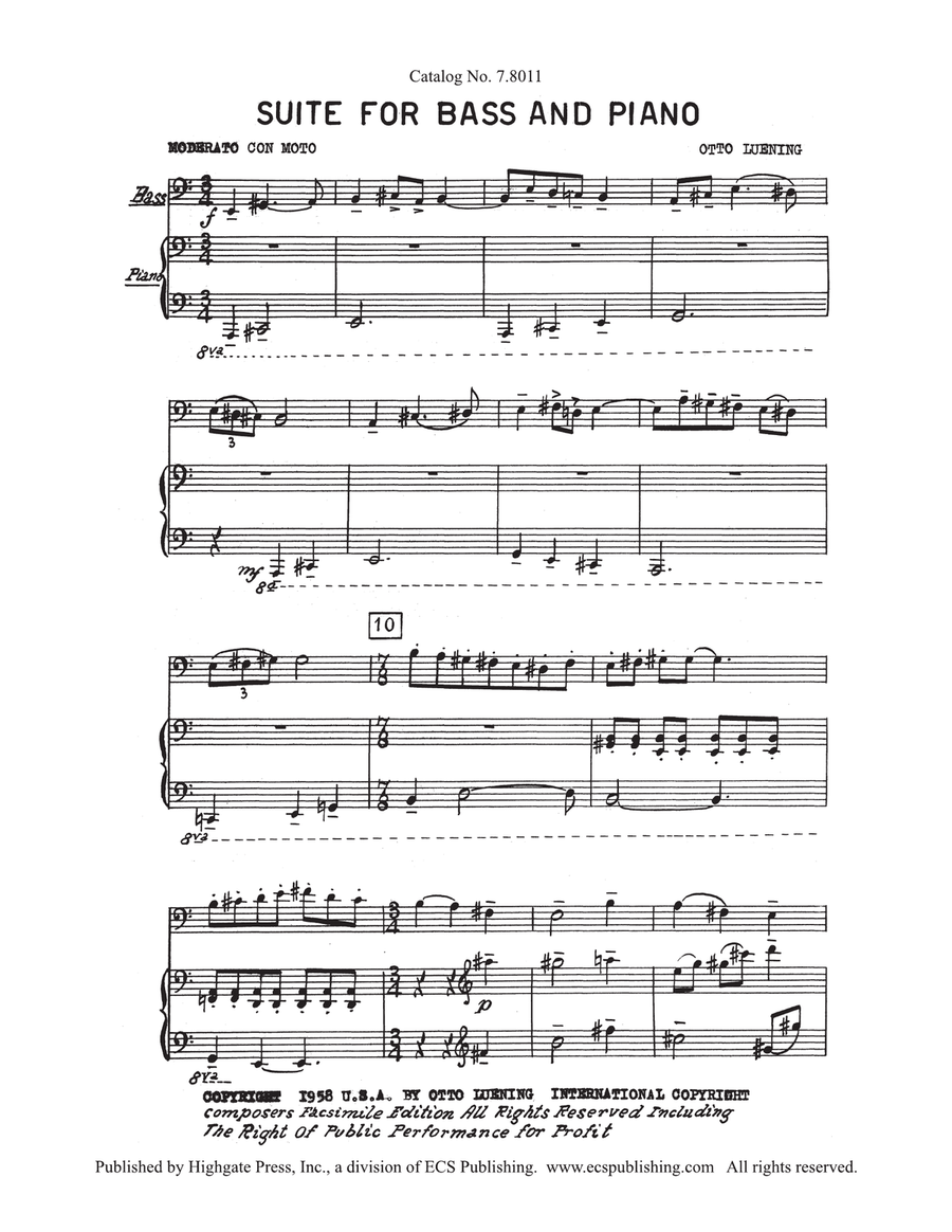Suite Double Bass scores gallery preview page 1