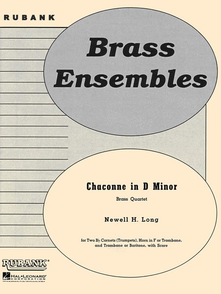 Chaconne in D Minor - Brass Quartets With Score