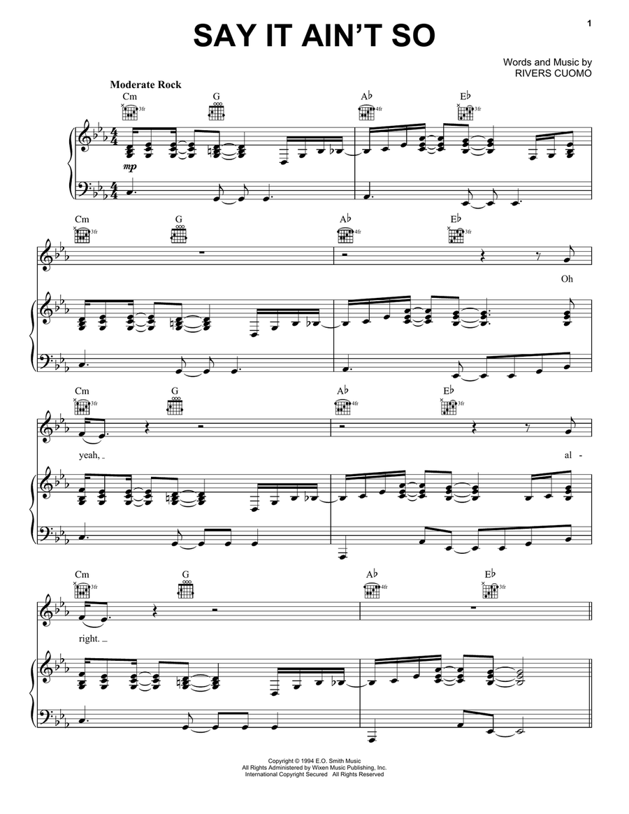 Say It Ain't So Acoustic Guitar scores gallery preview page 1