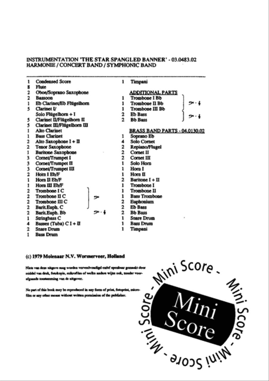 National Anthem of the U.S.A. Fanfare Band scores gallery preview page 3