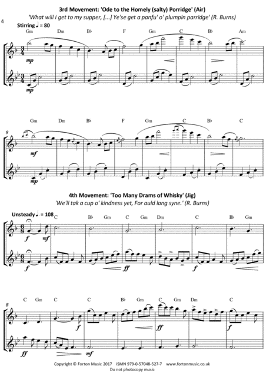 Plateau of Dances with a Scottish Flavour Flute Duet scores gallery preview page 3