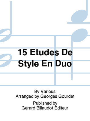 15 Etudes De Style En Duo