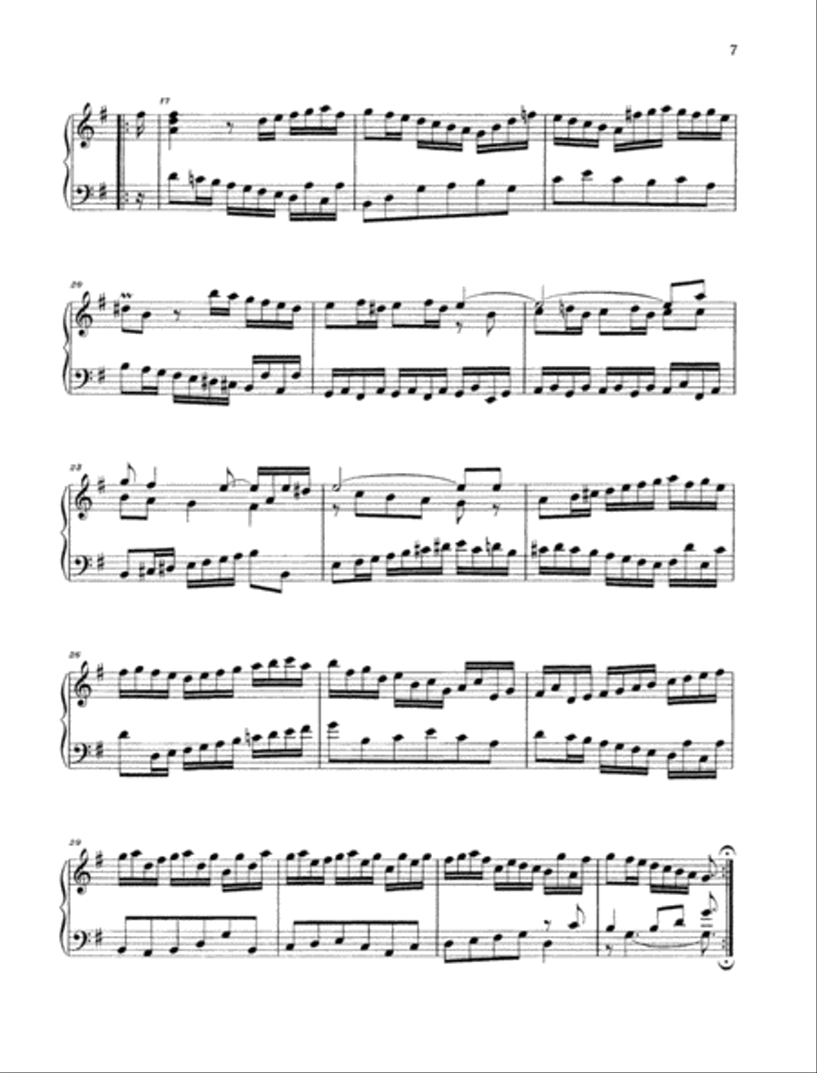 French Suite No. 5 G major, BWV 816 Piano Solo scores gallery preview page 4