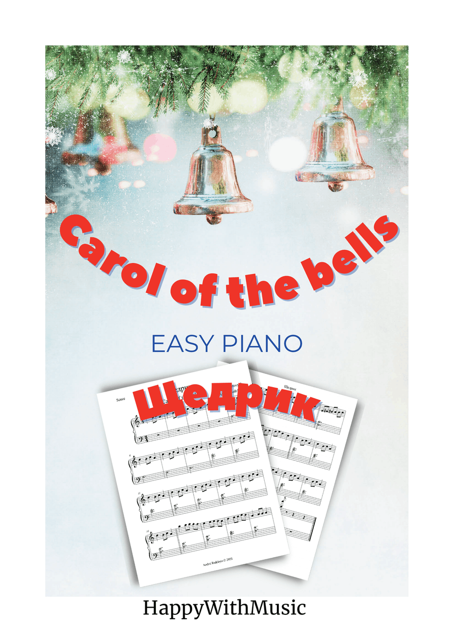 Shchedryk - Carol of the bells - EASY PIANO Easy Piano scores gallery preview page 1