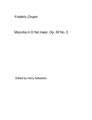 Book cover for Chopin- Mazurka in D flat major, Op. 30 No. 3